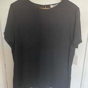 Black silky blouse NWT